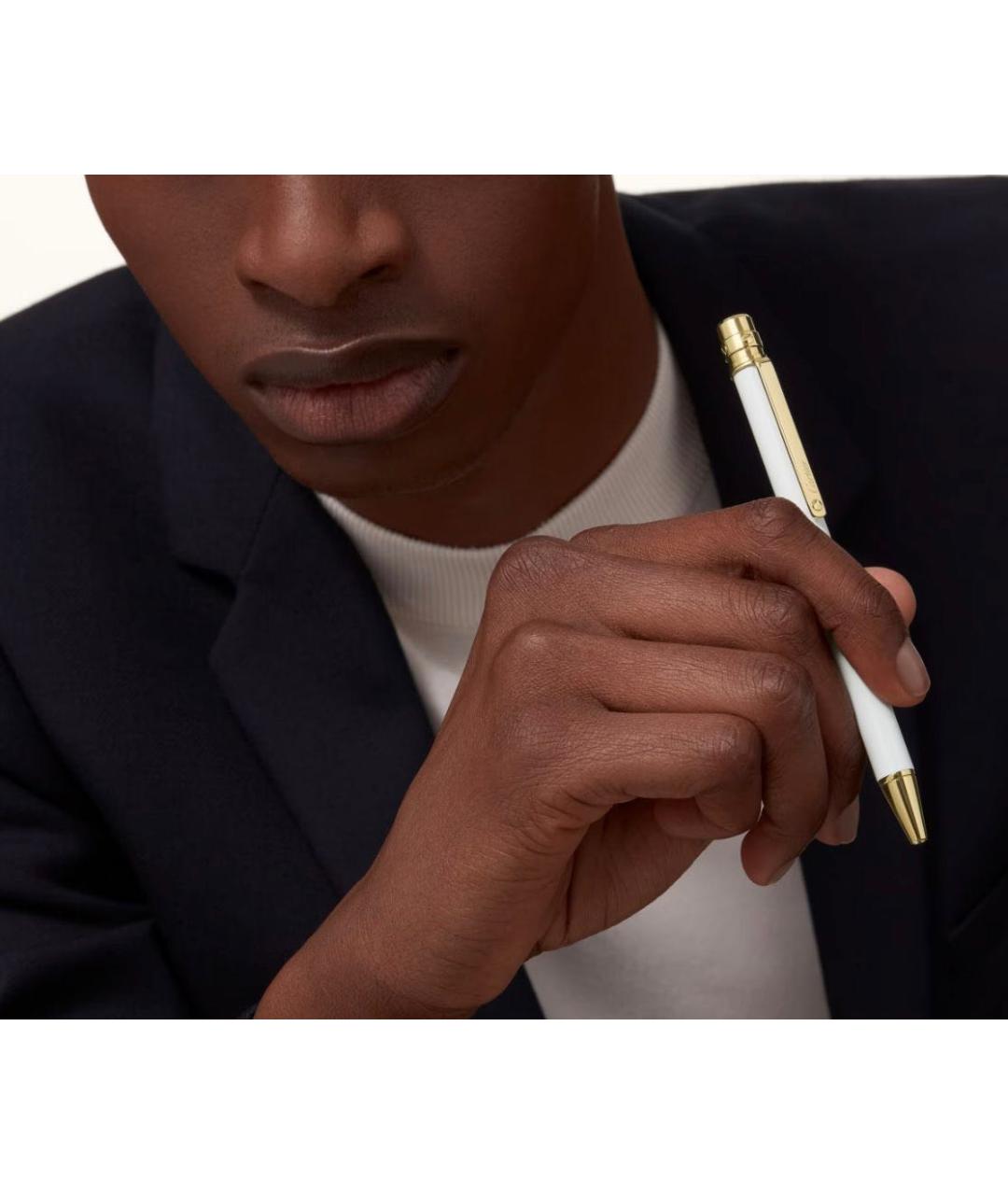 CARTIER Белая металлическая шариковая ручка, фото 3
