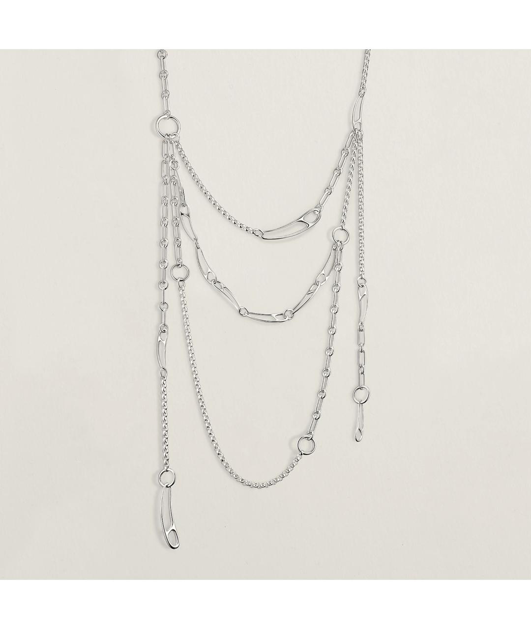 HERMES Серебряное серебряное колье, фото 2