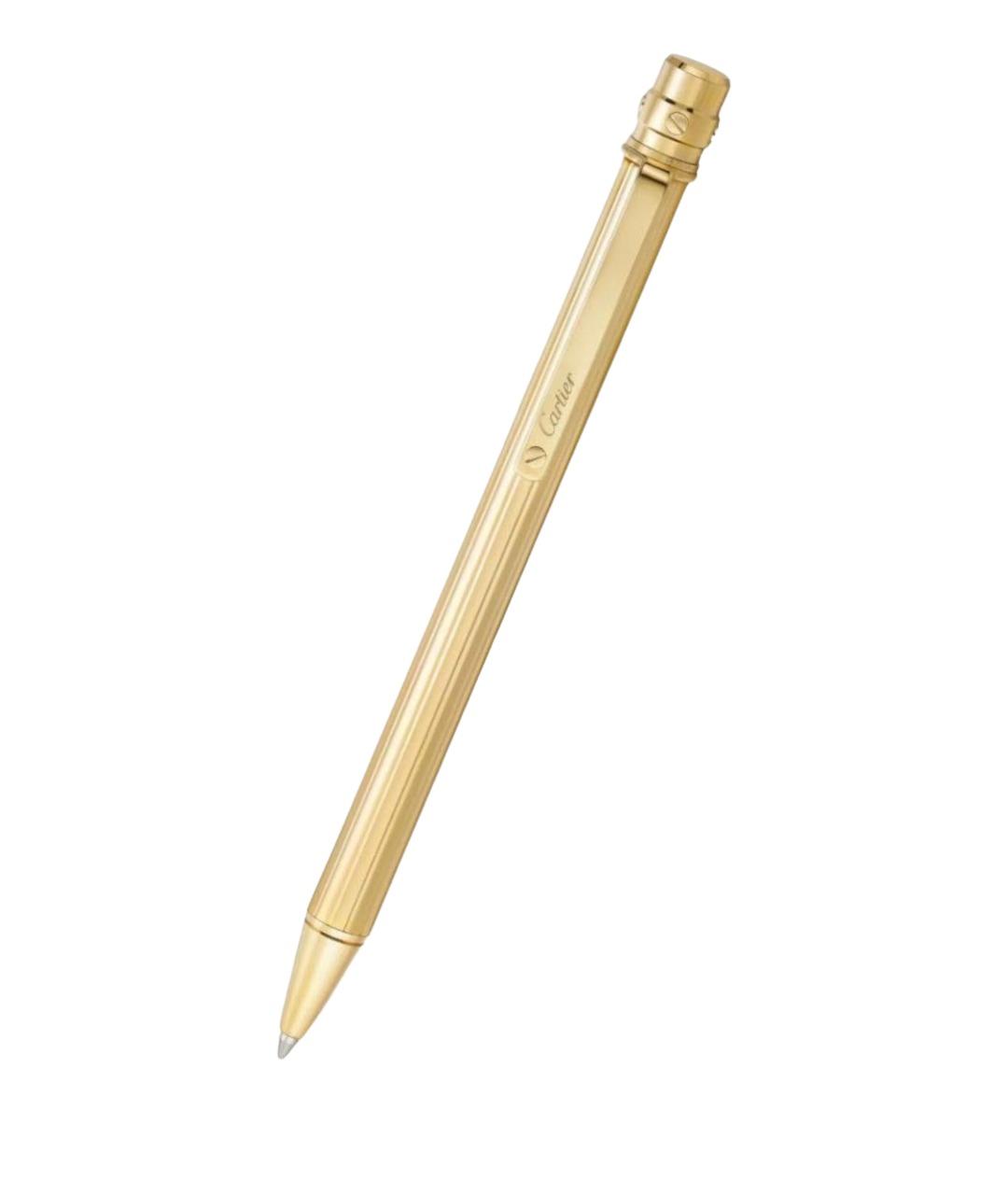 CARTIER Золотая металлическая шариковая ручка, фото 1