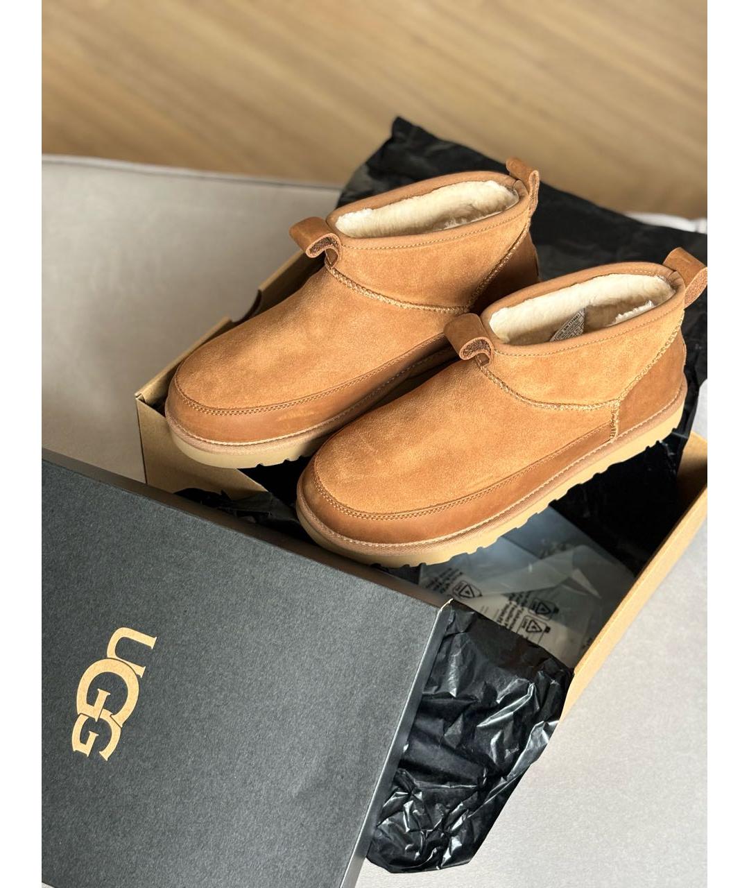 UGG AUSTRALIA Коричневые замшевые ботинки, фото 3