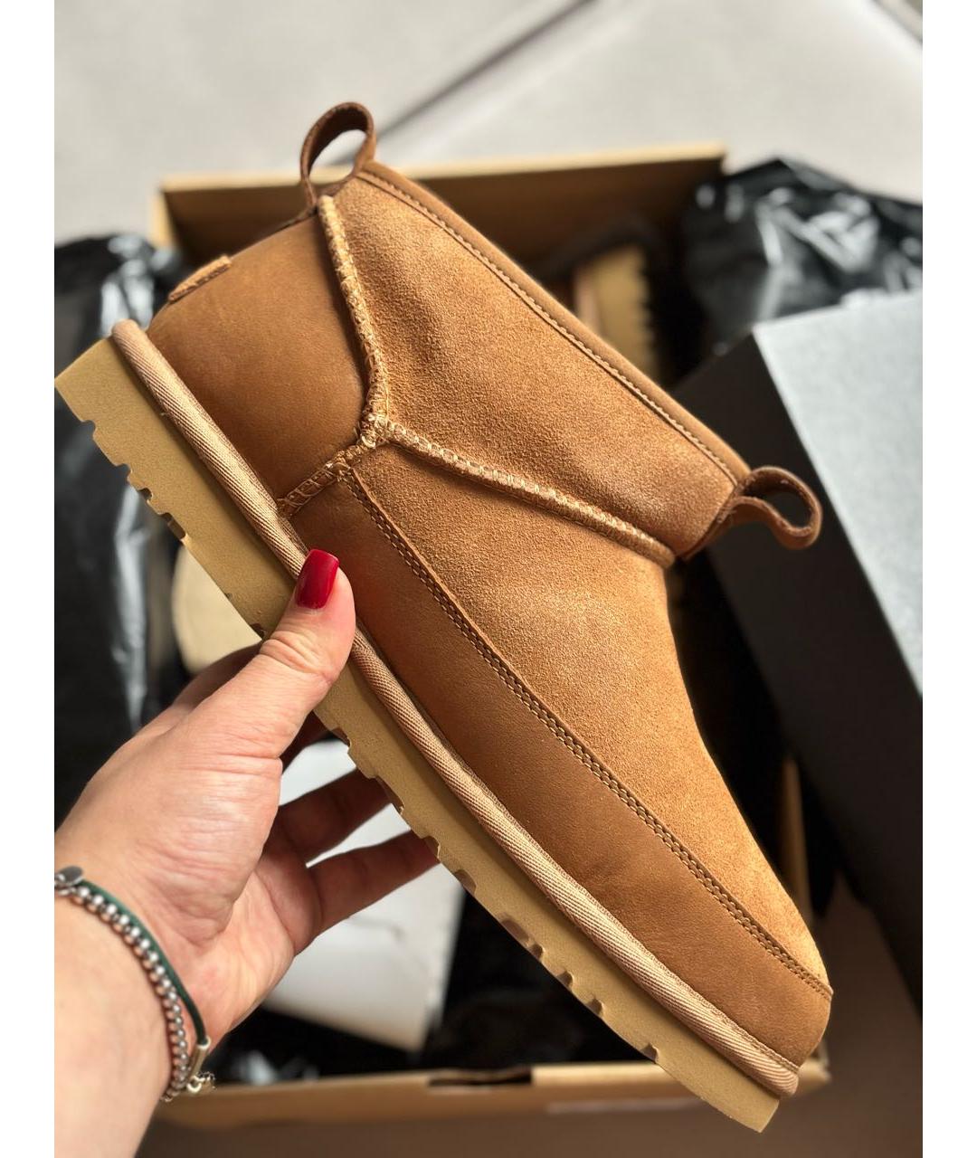 UGG AUSTRALIA Коричневые замшевые ботинки, фото 7