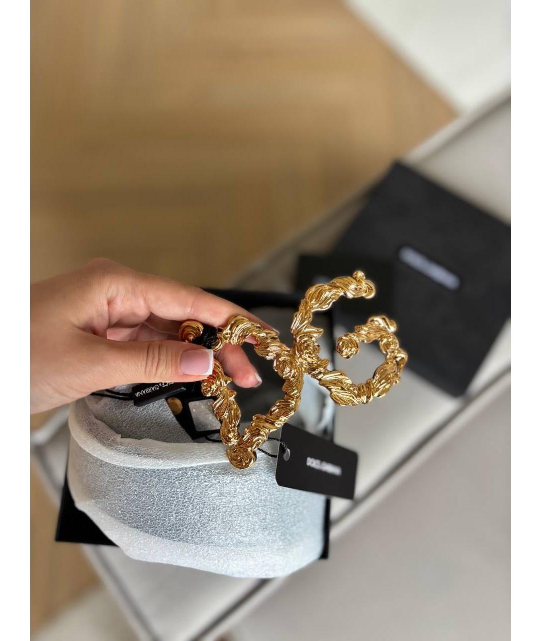 DOLCE&GABBANA Черный кожаный ремень, фото 2