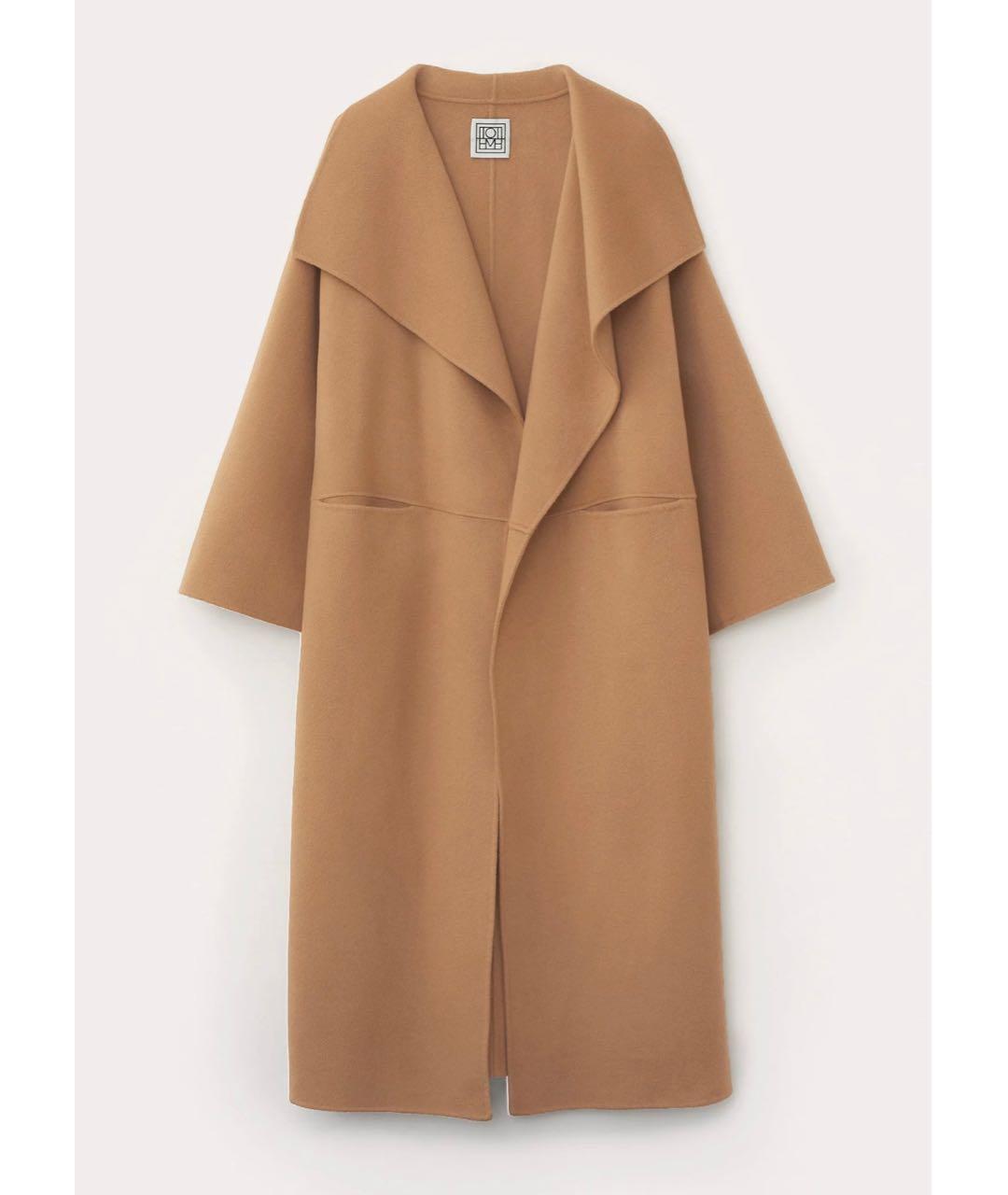 TOTEME Бежевое шерстяное пальто, фото 6