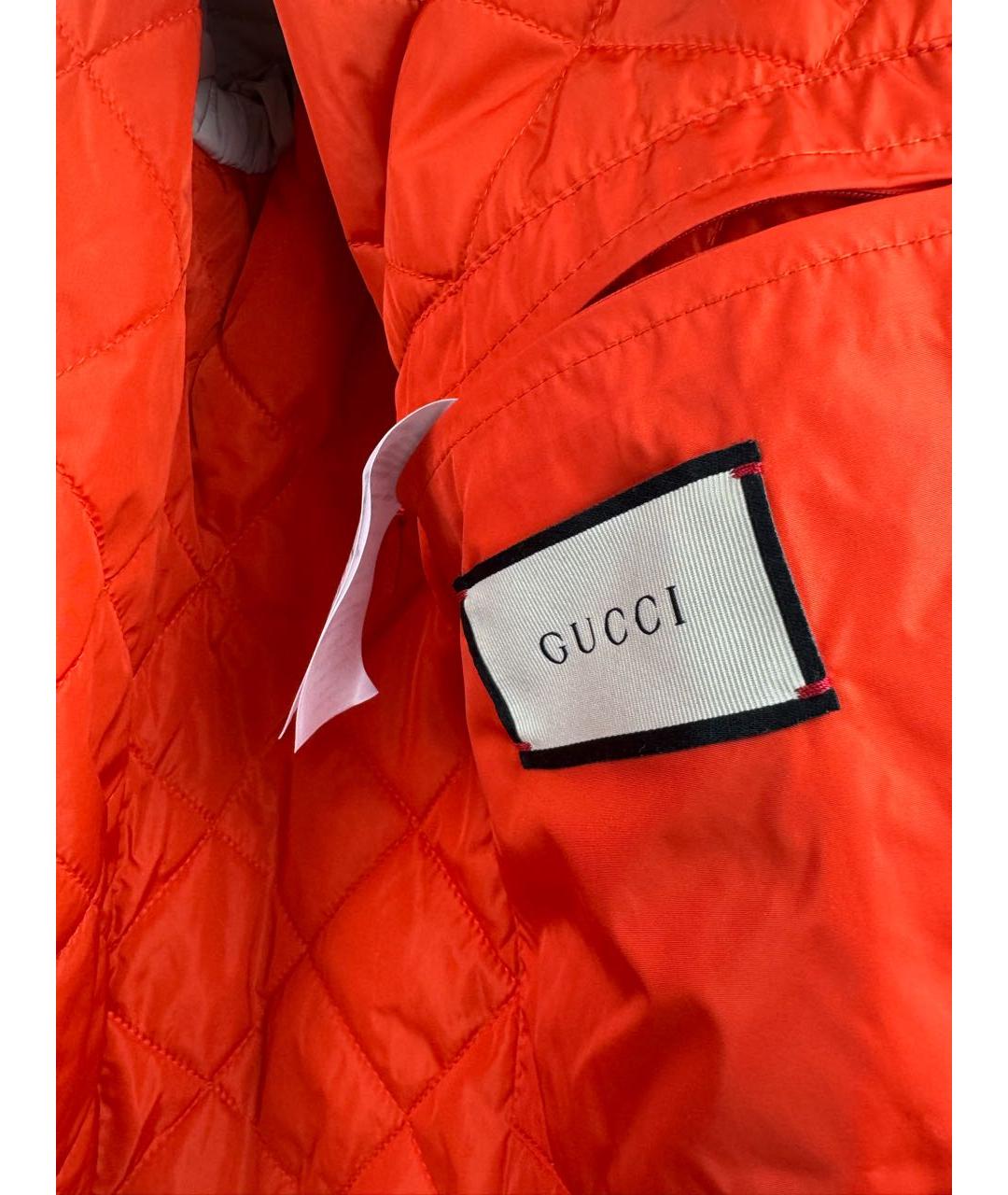 GUCCI Синяя полиэстеровая куртка, фото 5