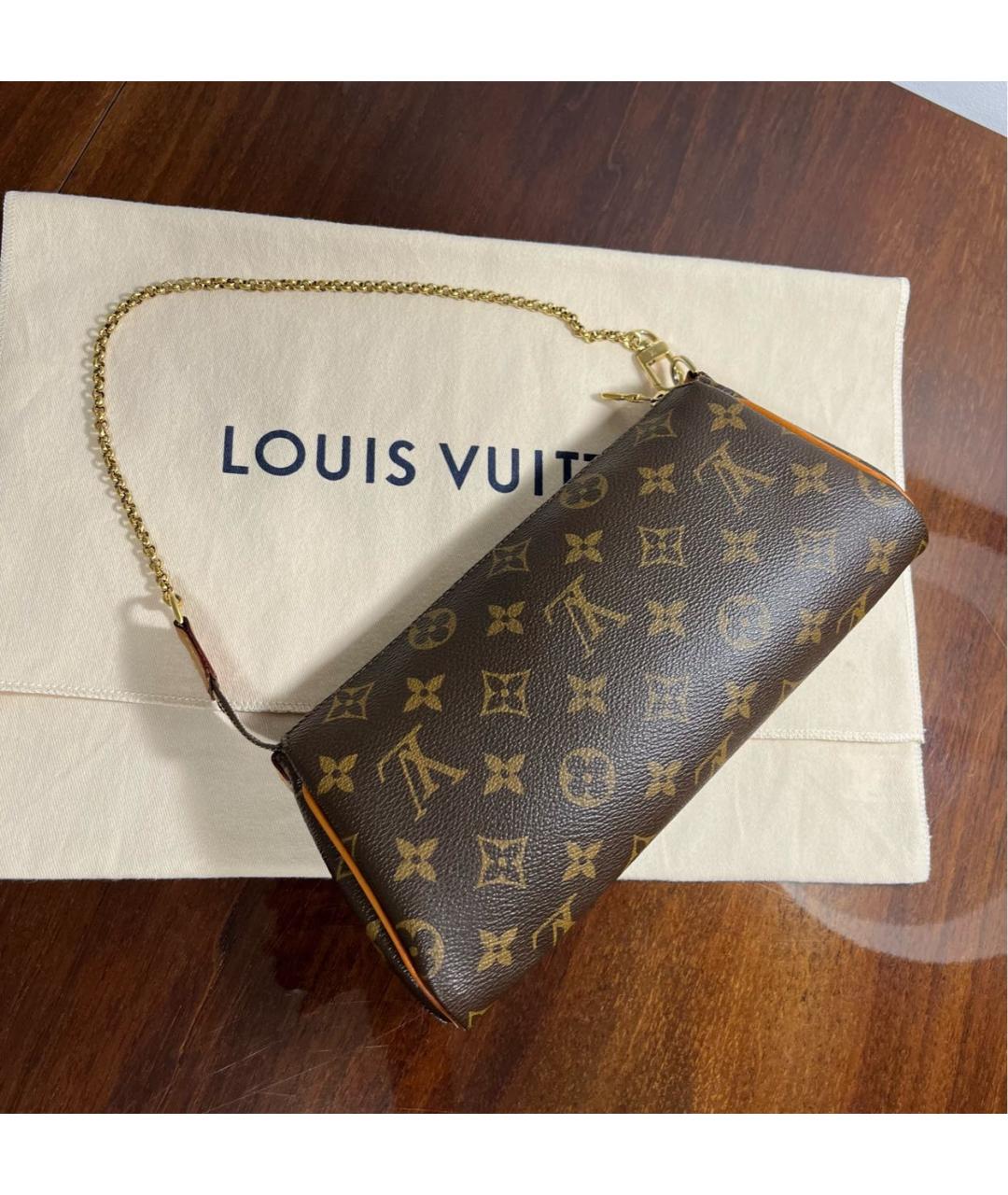 LOUIS VUITTON Коричневая кожаная сумка с короткими ручками, фото 3