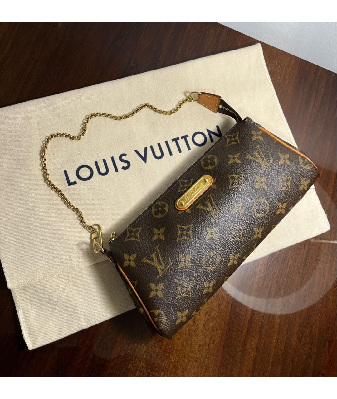 LOUIS VUITTON Коричневая кожаная сумка с короткими ручками, фото 2