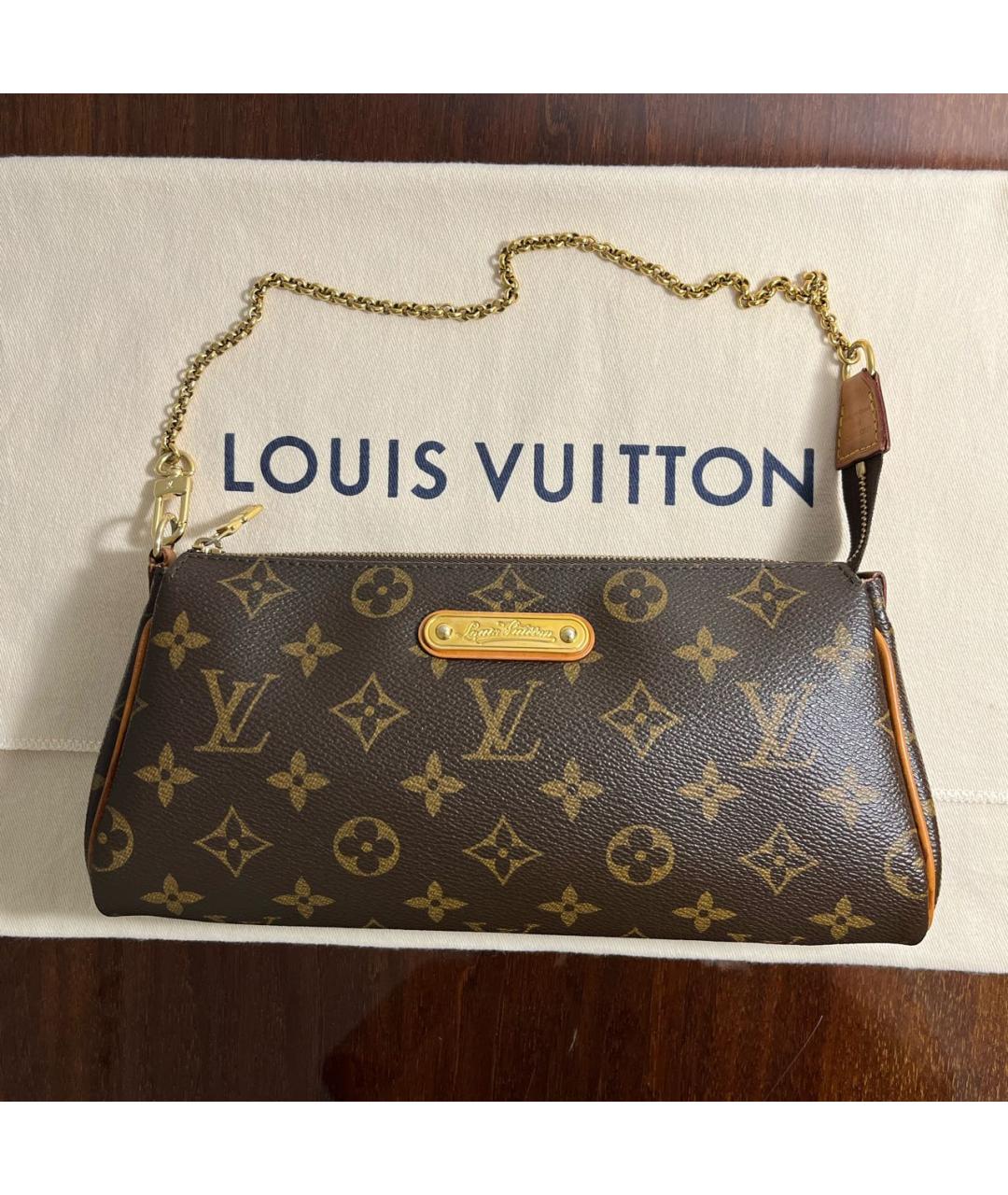 LOUIS VUITTON Коричневая кожаная сумка с короткими ручками, фото 4