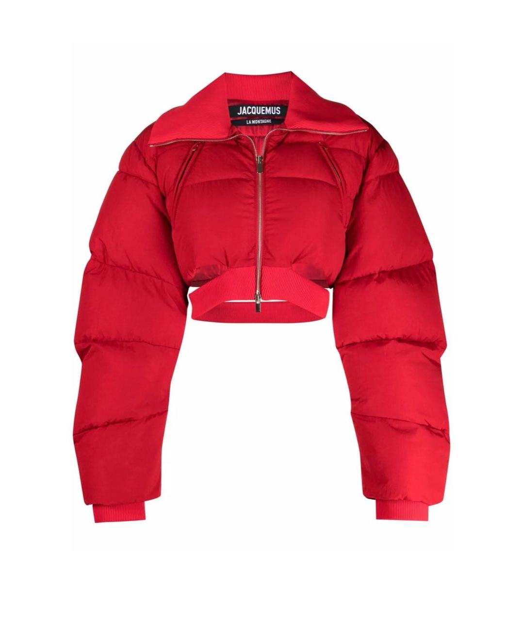 JACQUEMUS Красный полиэстеровый пуховик, фото 1