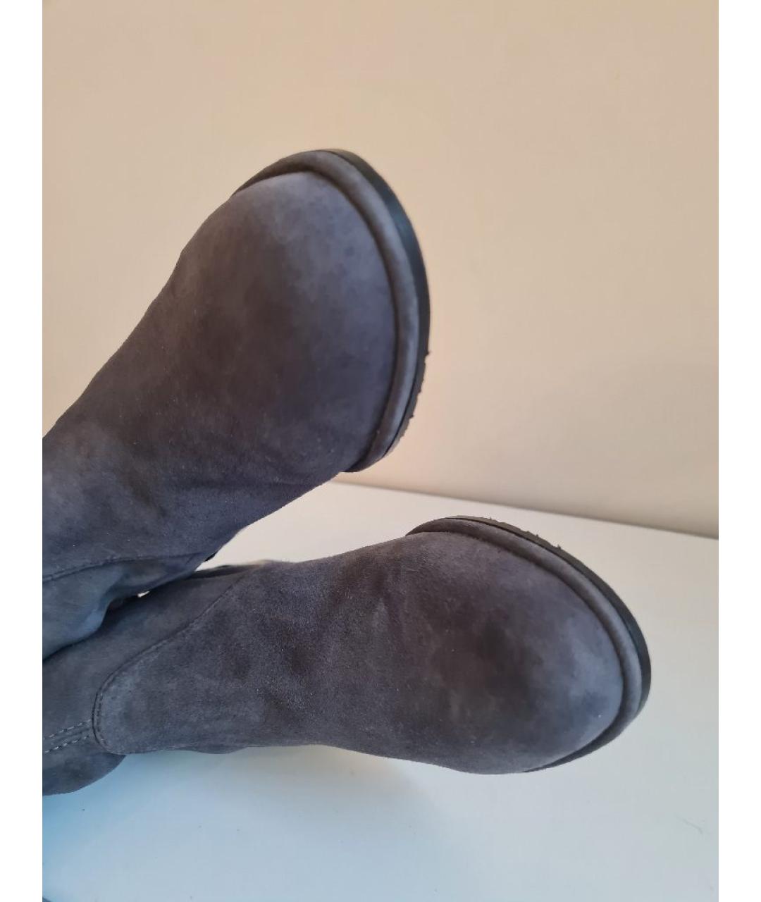 STUART WEITZMAN Серые замшевые ботфорты, фото 3