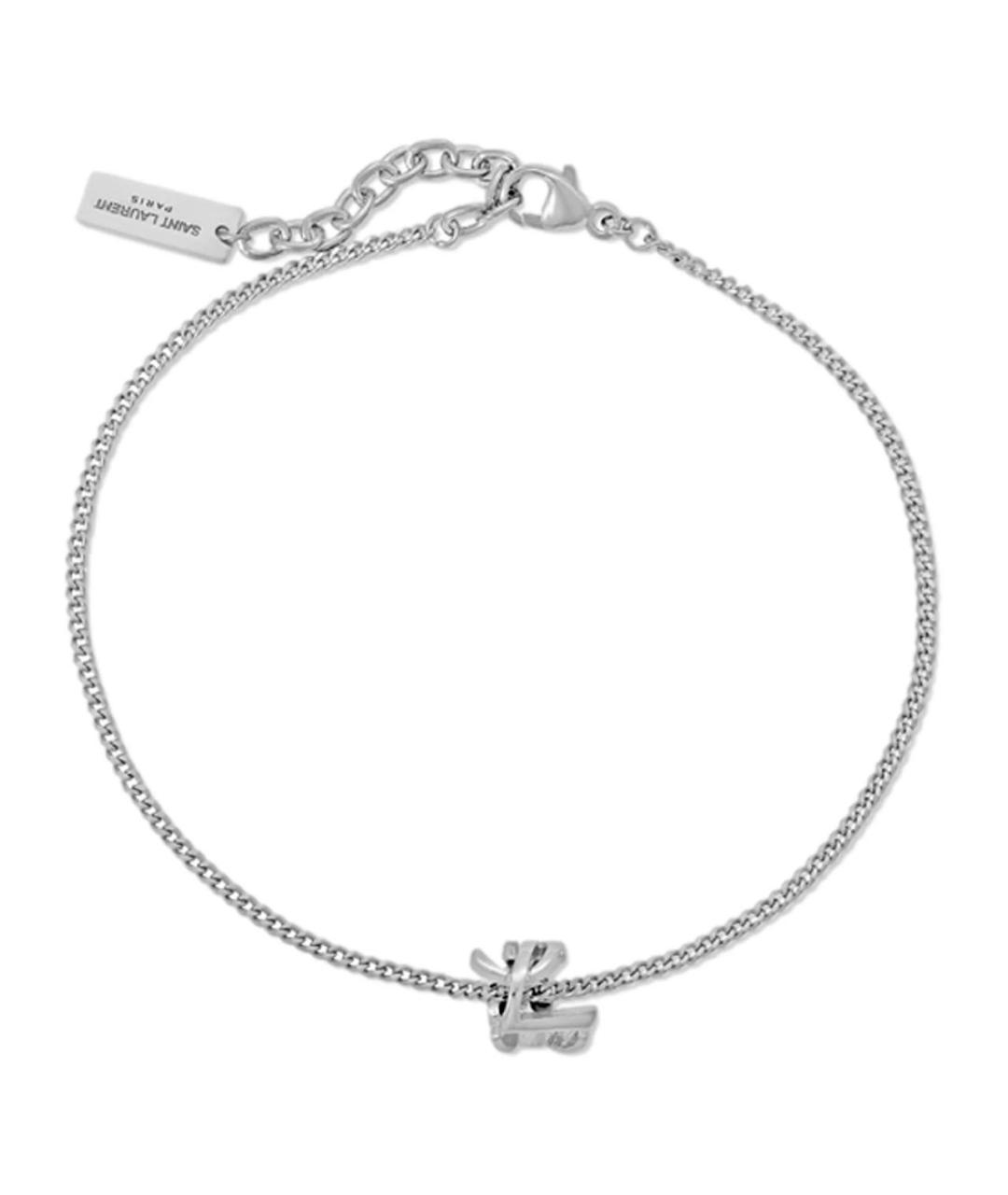 SAINT LAURENT Серебрянный латунный браслет, фото 1