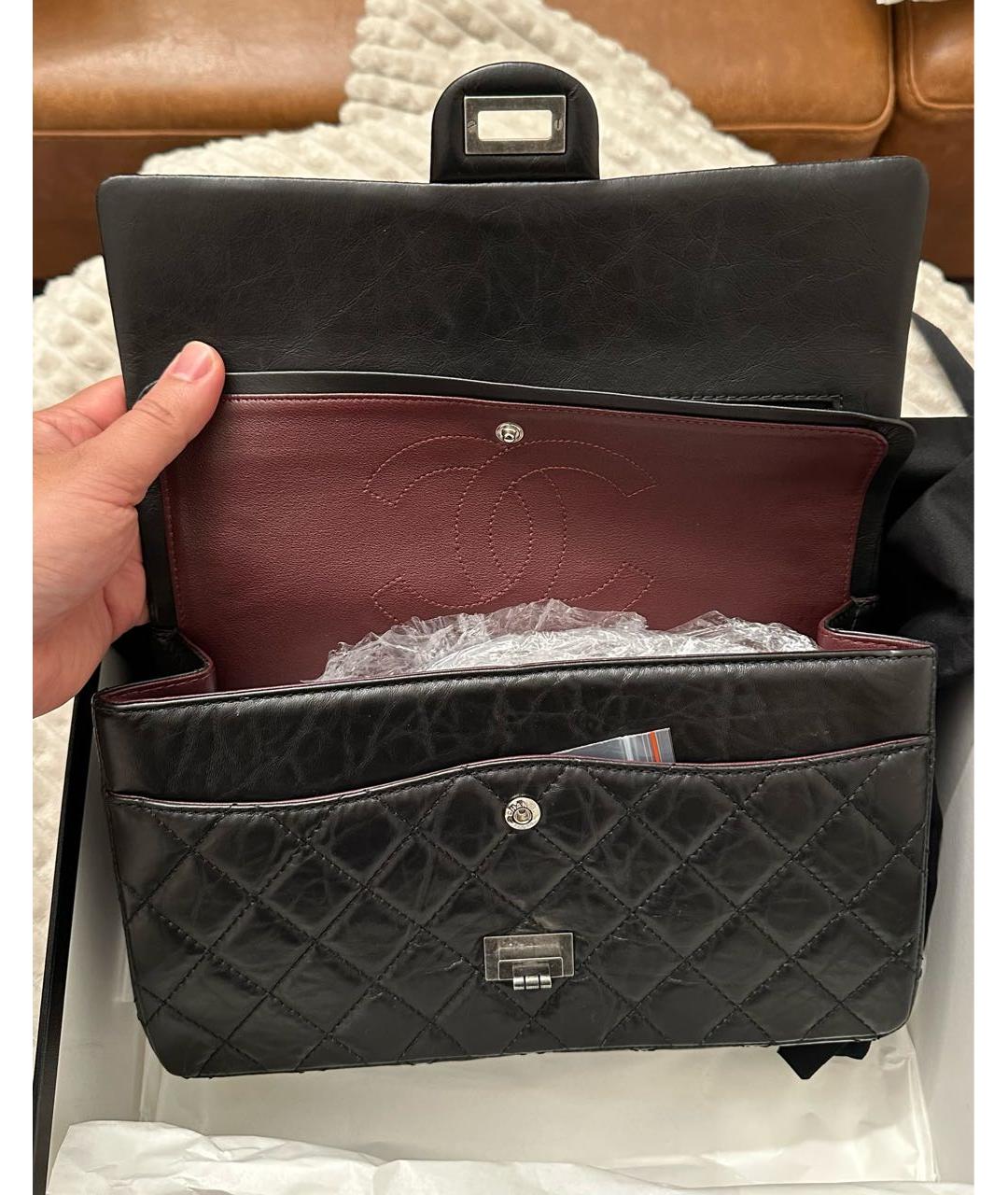 CHANEL Черная кожаная сумка через плечо, фото 8