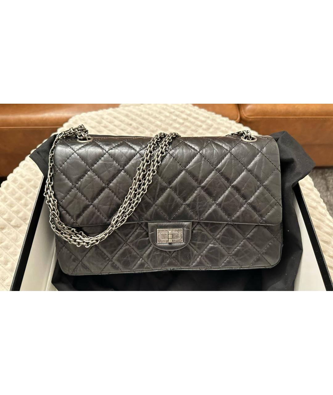 CHANEL Черная кожаная сумка через плечо, фото 2