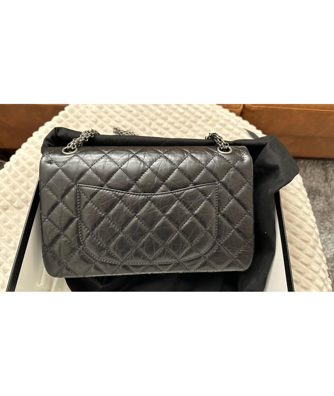 CHANEL Черная кожаная сумка через плечо, фото 3