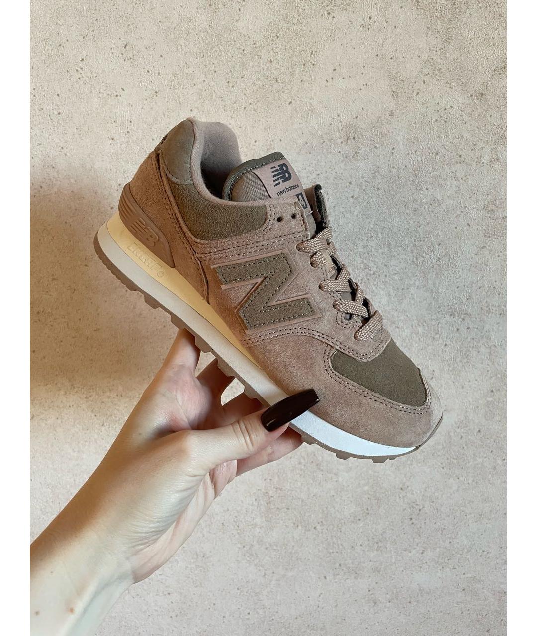 NEW BALANCE Коричневые замшевые кроссовки, фото 6