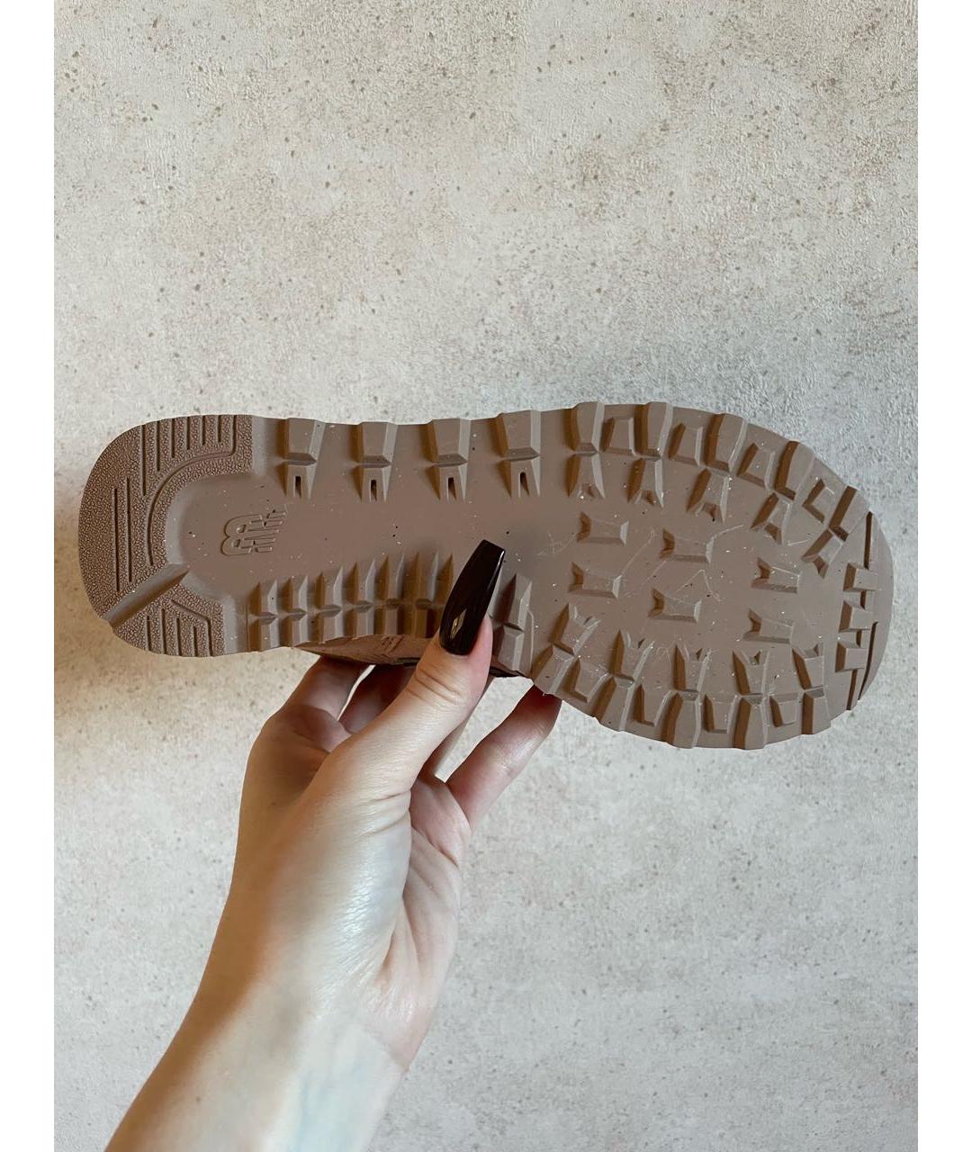 NEW BALANCE Коричневые замшевые кроссовки, фото 3