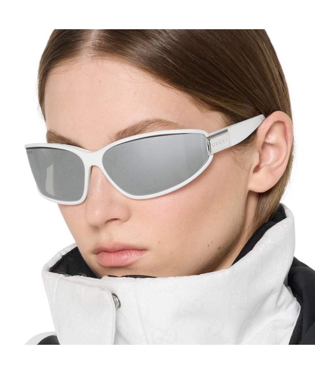 GUCCI Белые солнцезащитные очки, фото 4