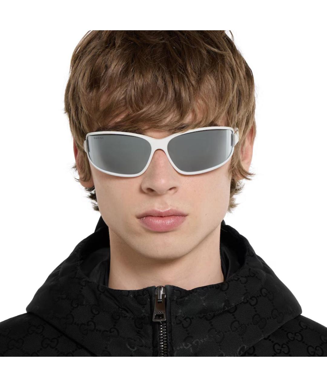 GUCCI Белые солнцезащитные очки, фото 3