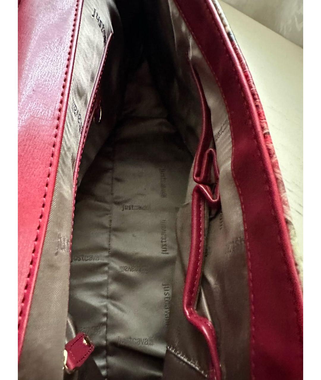 JUST CAVALLI Мульти кожаная сумка с короткими ручками, фото 4