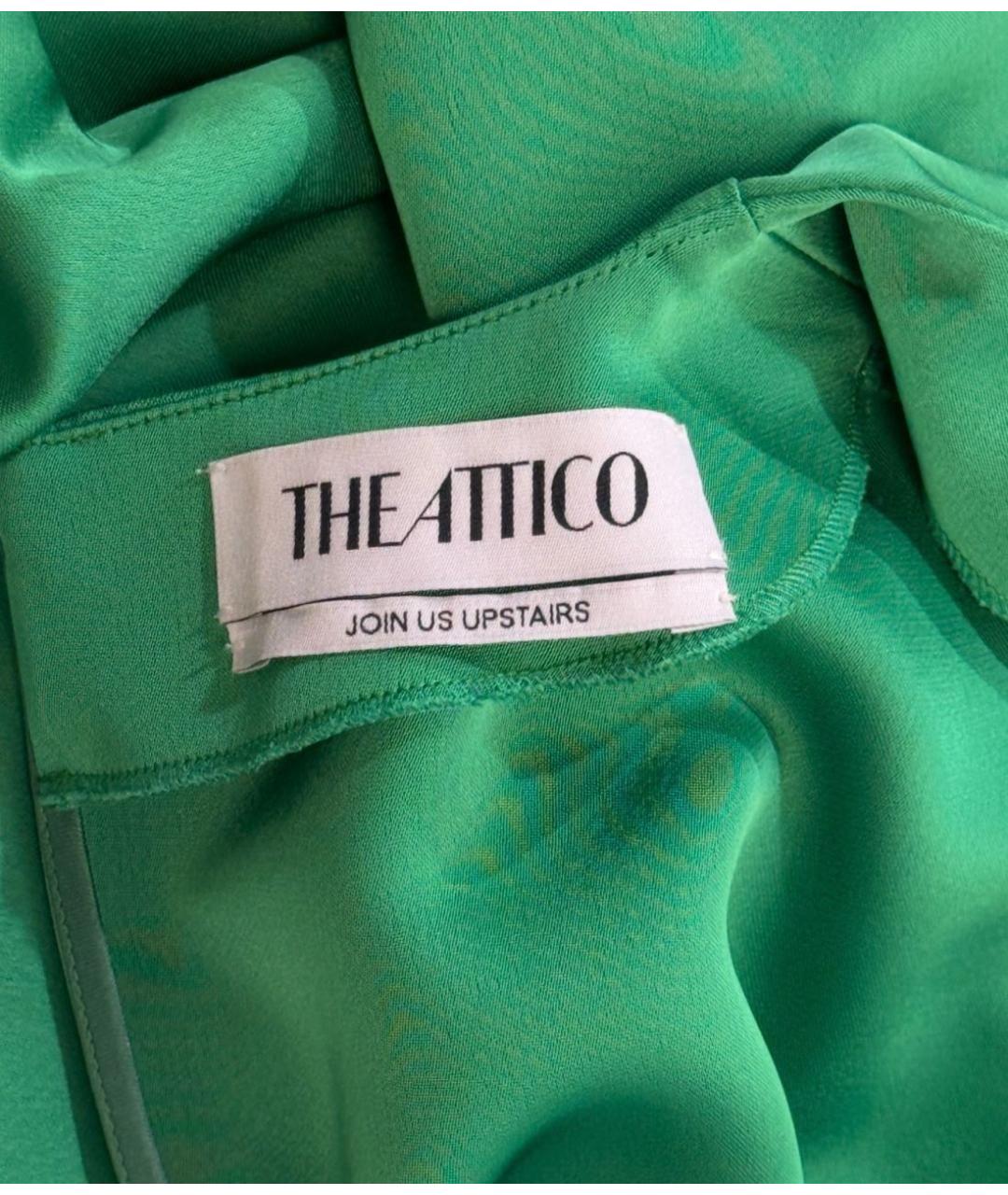 THE ATTICO Зеленые полиэстеровое коктейльное платье, фото 3