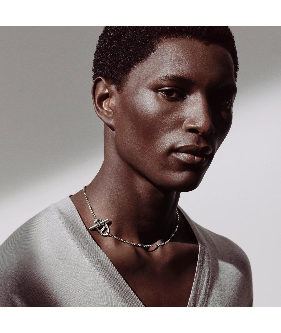 HERMES Серебряное серебряное колье, фото 2