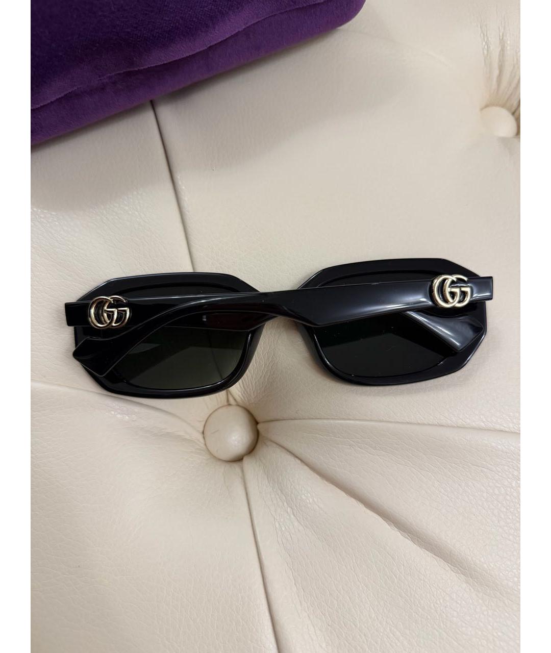 GUCCI Черные пластиковые солнцезащитные очки, фото 4