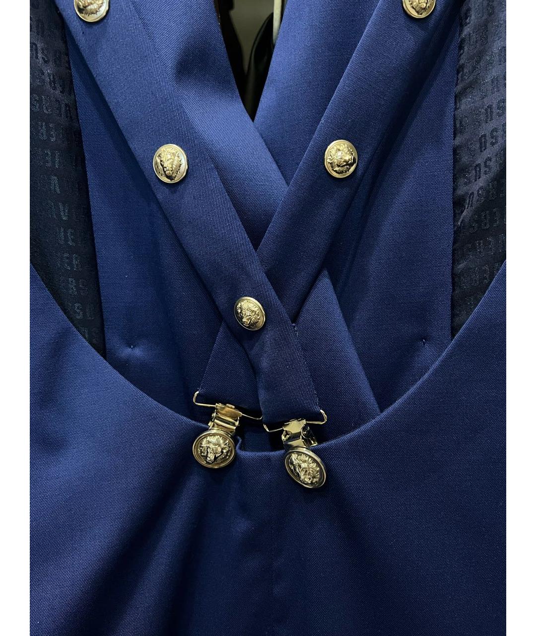 VERSUS VERSACE Синий полиэстеровый жилет, фото 6