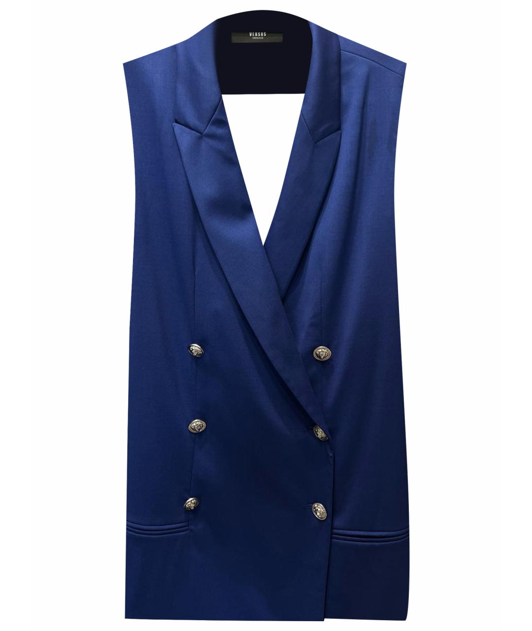VERSUS VERSACE Синий полиэстеровый жилет, фото 1