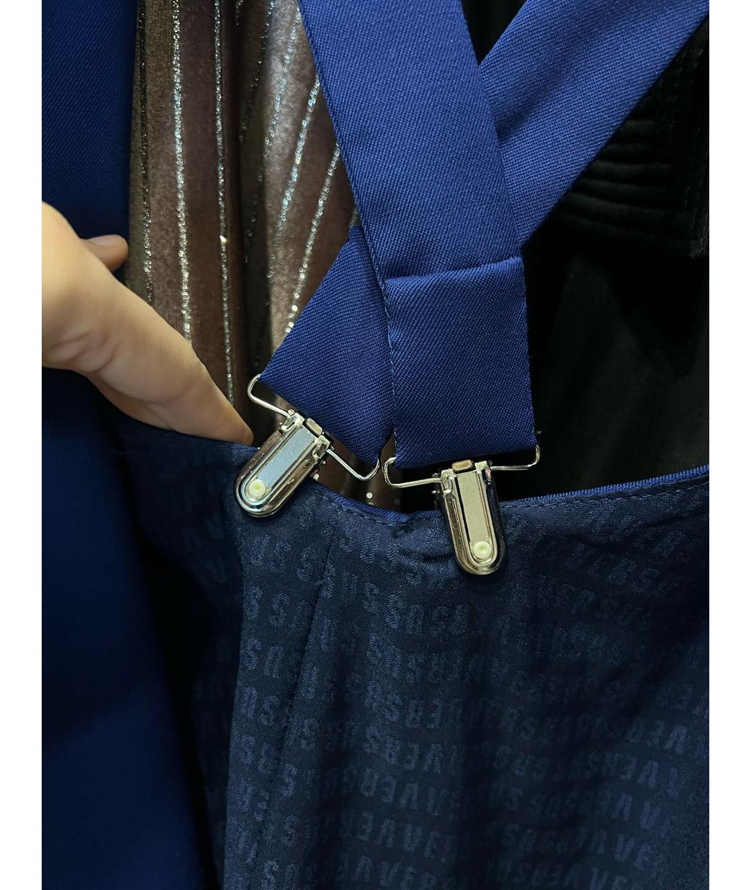 VERSUS VERSACE Синий полиэстеровый жилет, фото 7