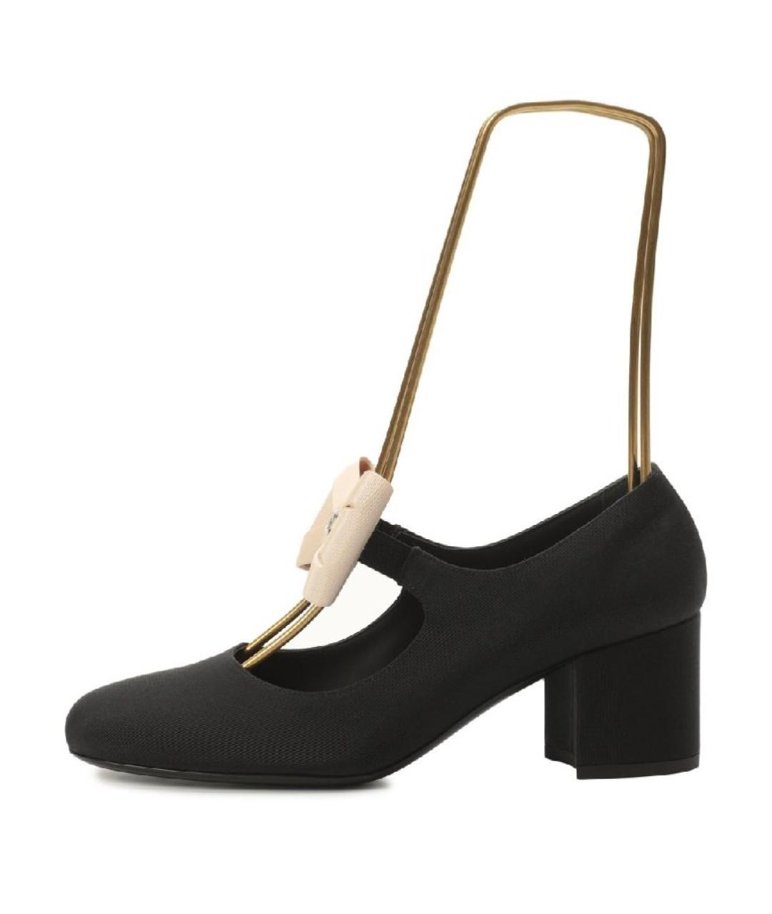 CHANEL Черные текстильные туфли, фото 4