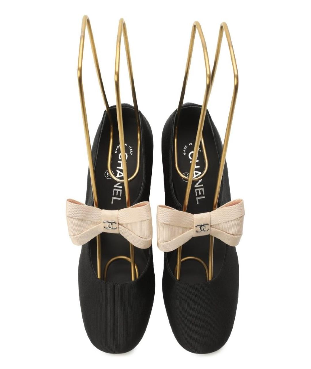 CHANEL Черные текстильные туфли, фото 6