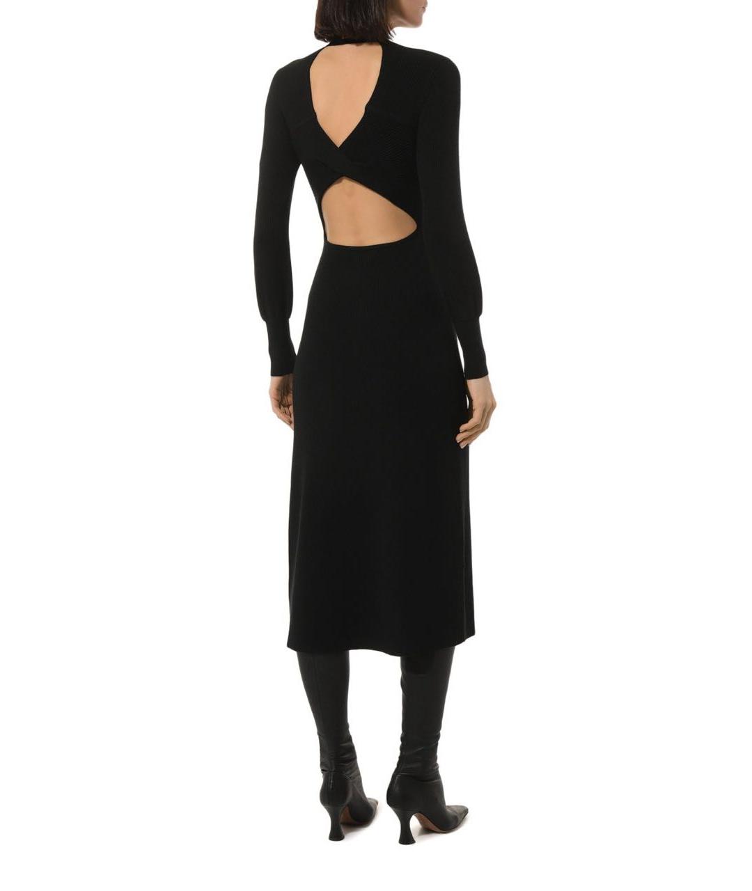 HUGO Черное вискозное повседневное платье, фото 4