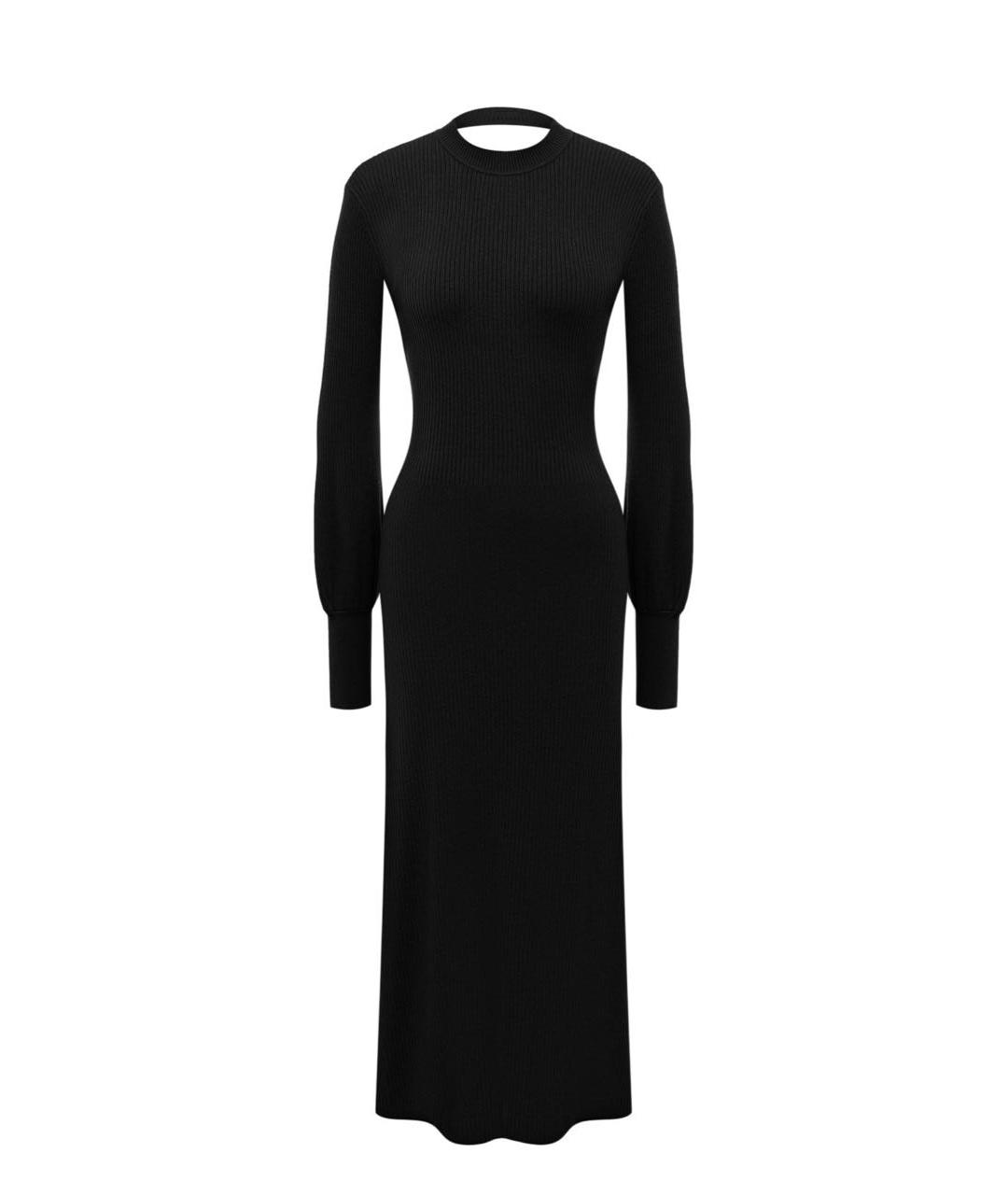 HUGO Черное вискозное повседневное платье, фото 1