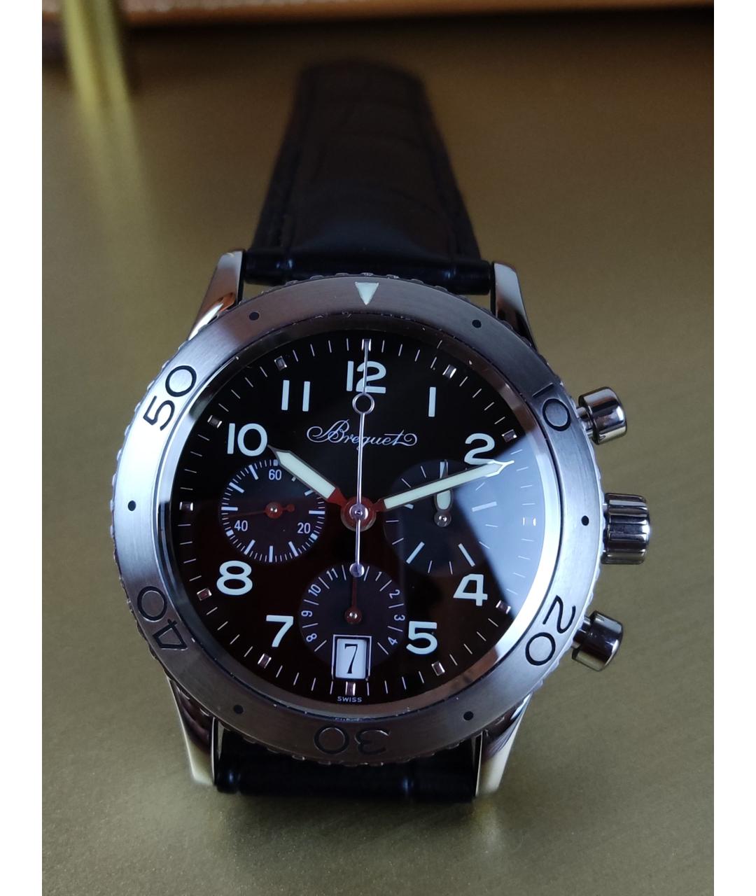 Breguet Черные металлические часы, фото 3