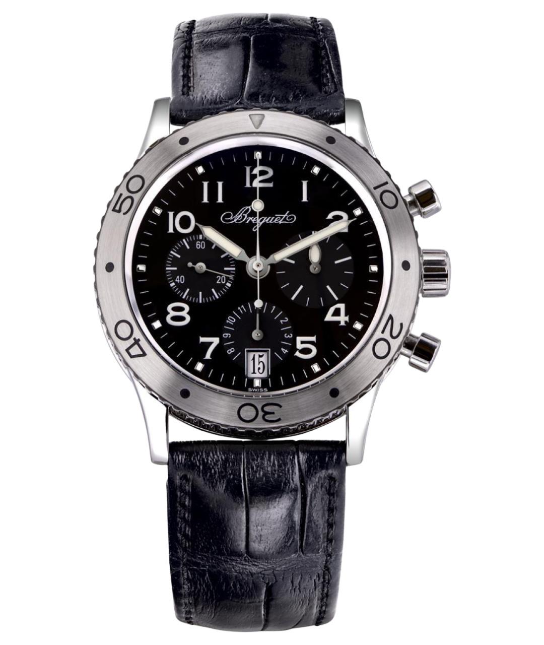 Breguet Черные металлические часы, фото 1