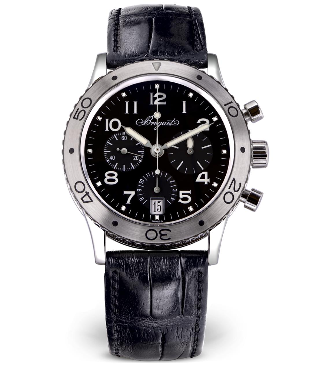 Breguet Черные металлические часы, фото 6