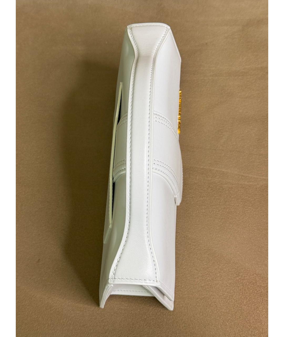 JACQUEMUS Белая кожаная сумка с короткими ручками, фото 8