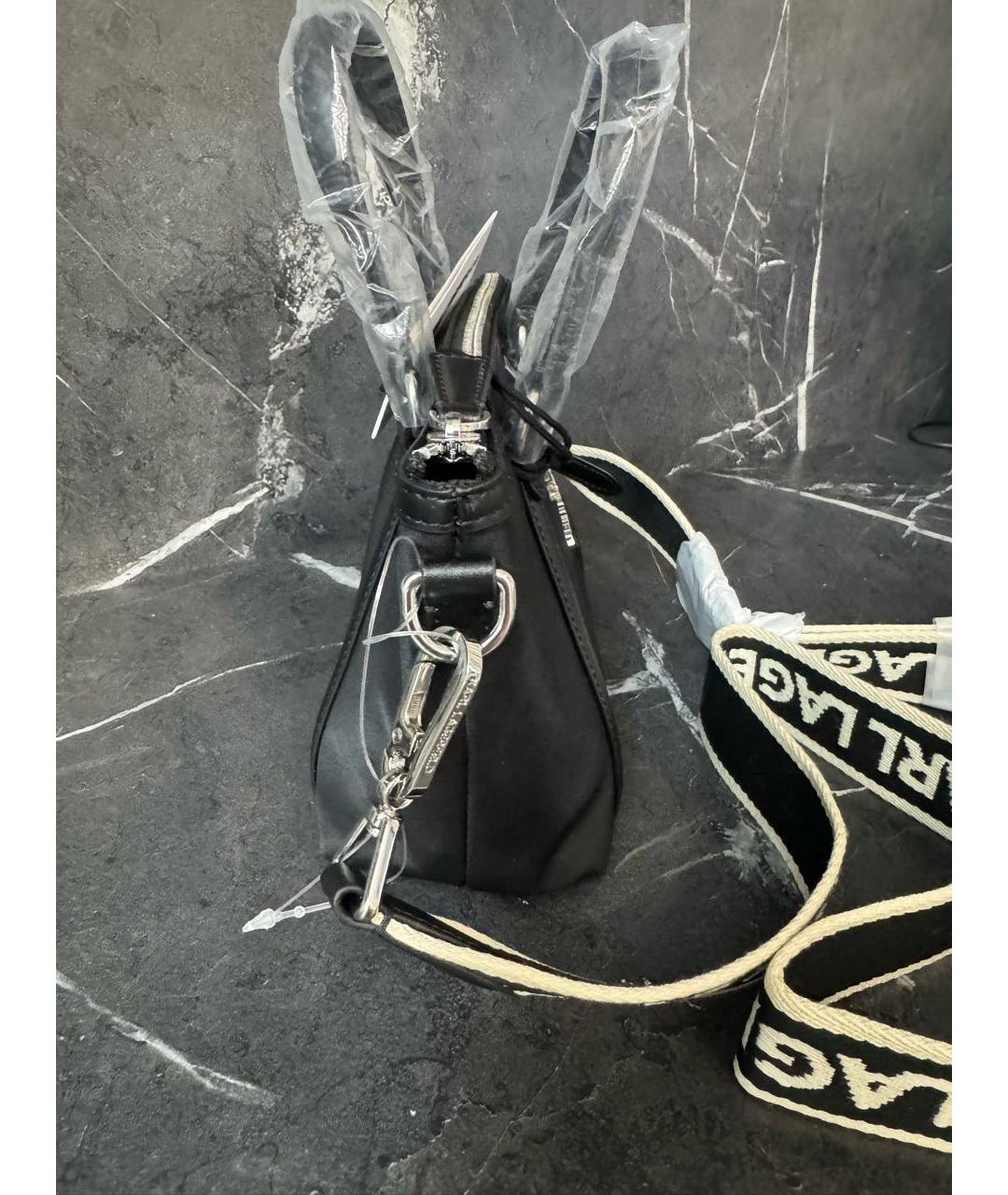 KARL LAGERFELD Черная тканевая сумка через плечо, фото 2