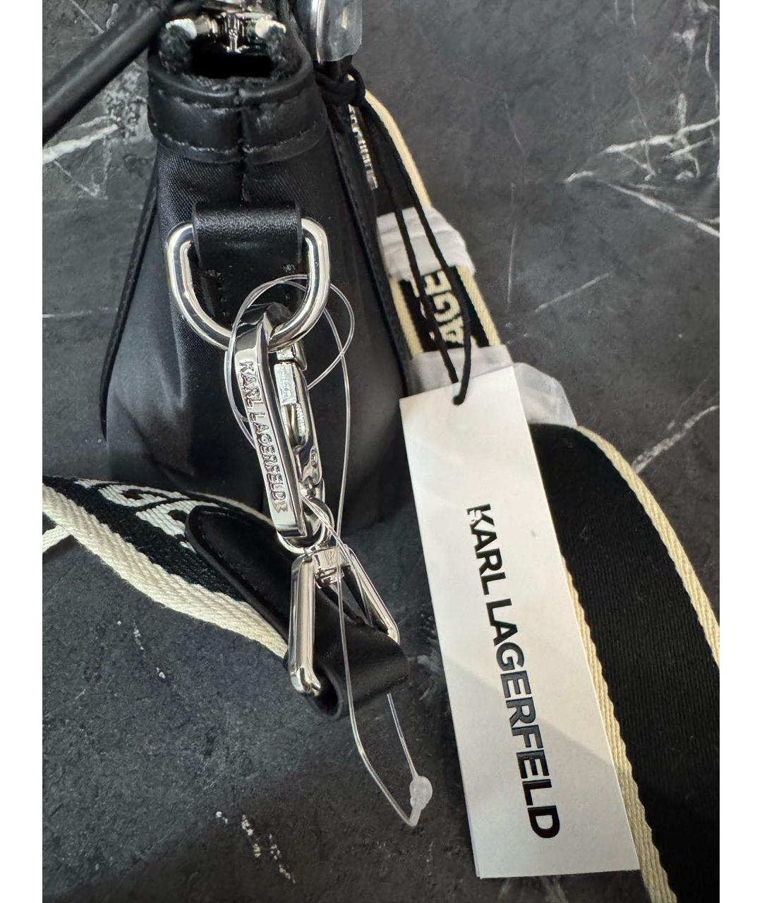 KARL LAGERFELD Черная тканевая сумка через плечо, фото 8