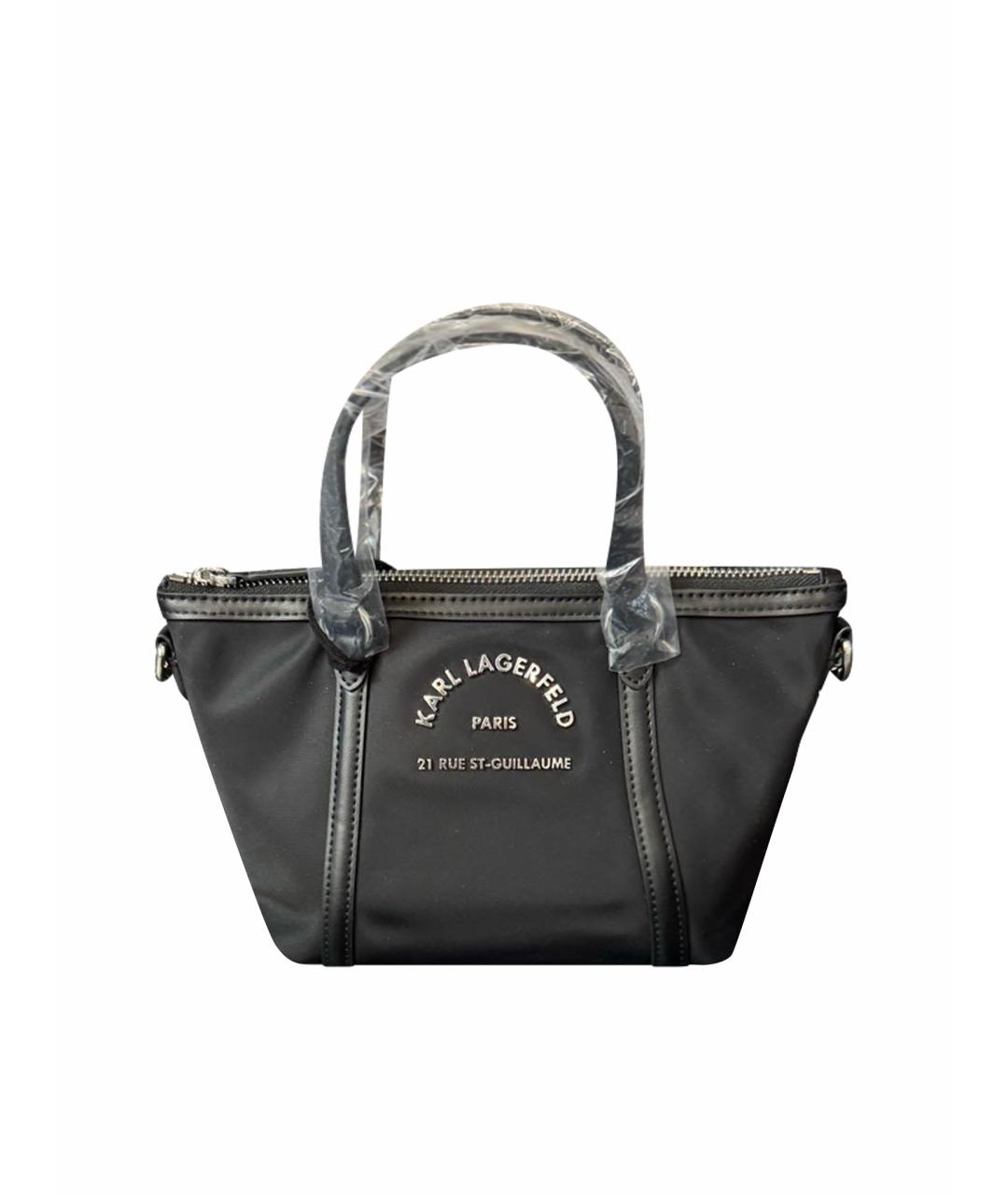 KARL LAGERFELD Черная тканевая сумка через плечо, фото 1