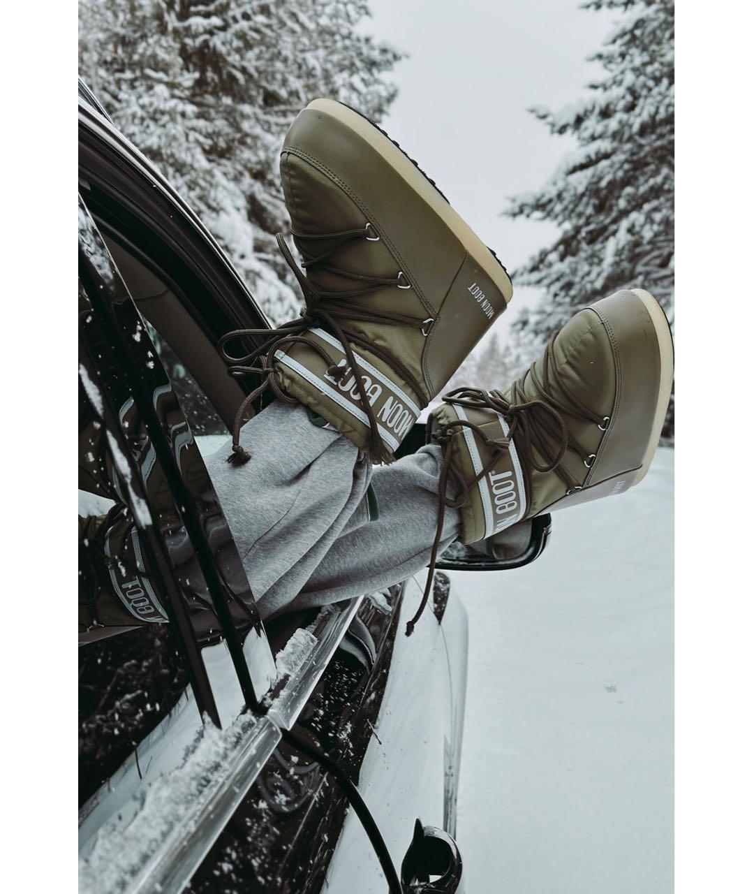 MOON BOOT Хаки синтетические ботинки, фото 5