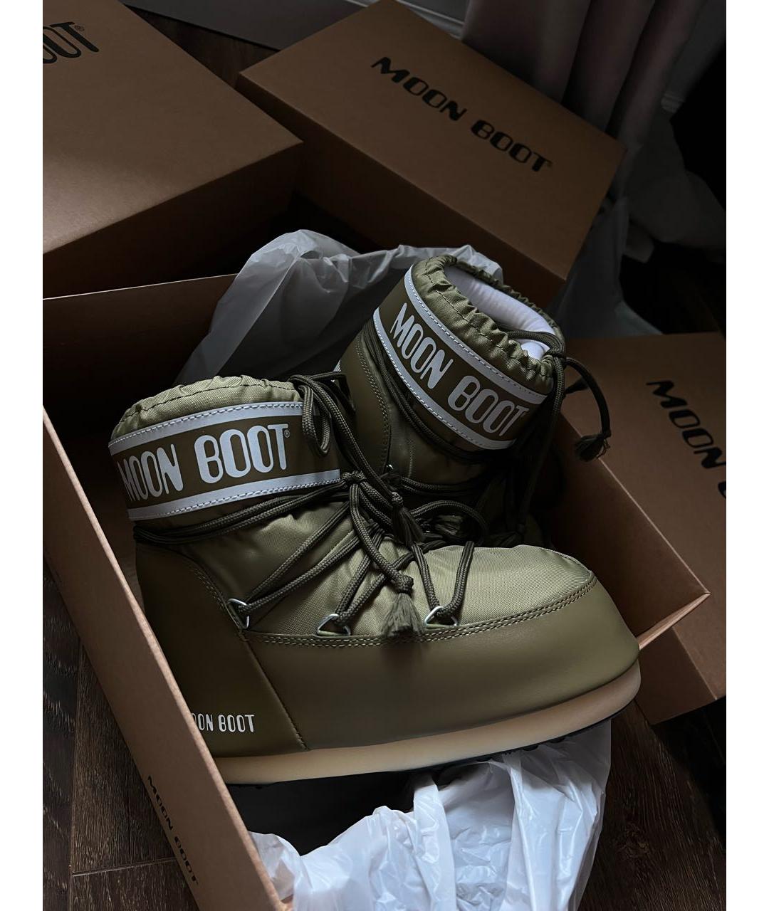 MOON BOOT Хаки синтетические ботинки, фото 2