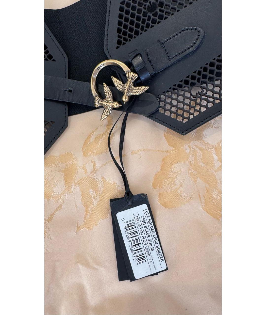 PINKO Черный кожаный ремень, фото 3