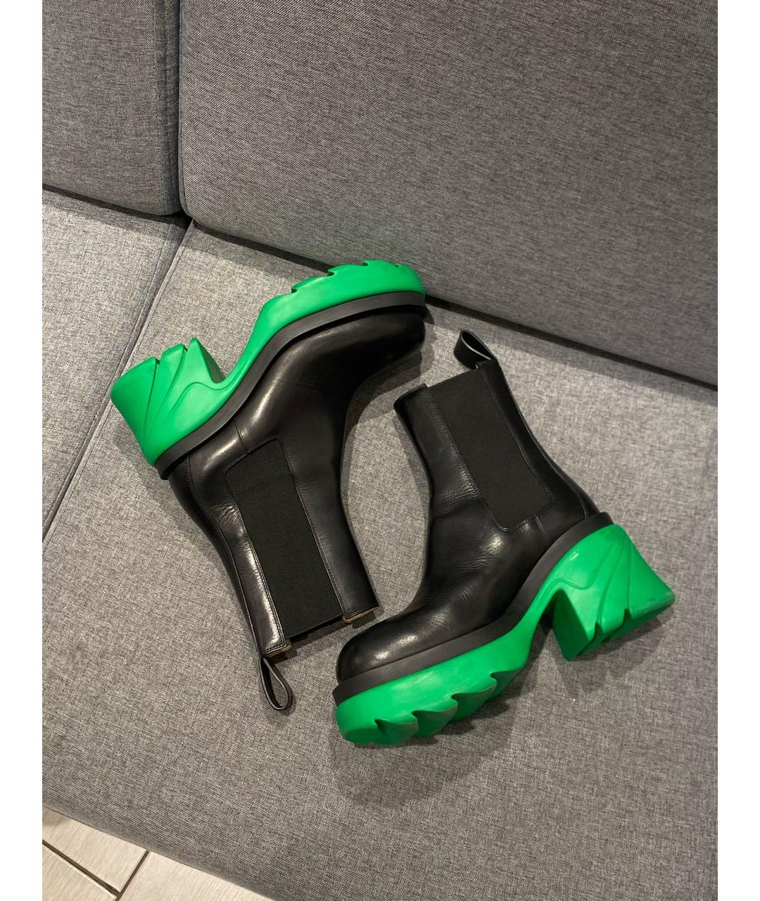 BOTTEGA VENETA Черные кожаные ботильоны, фото 3