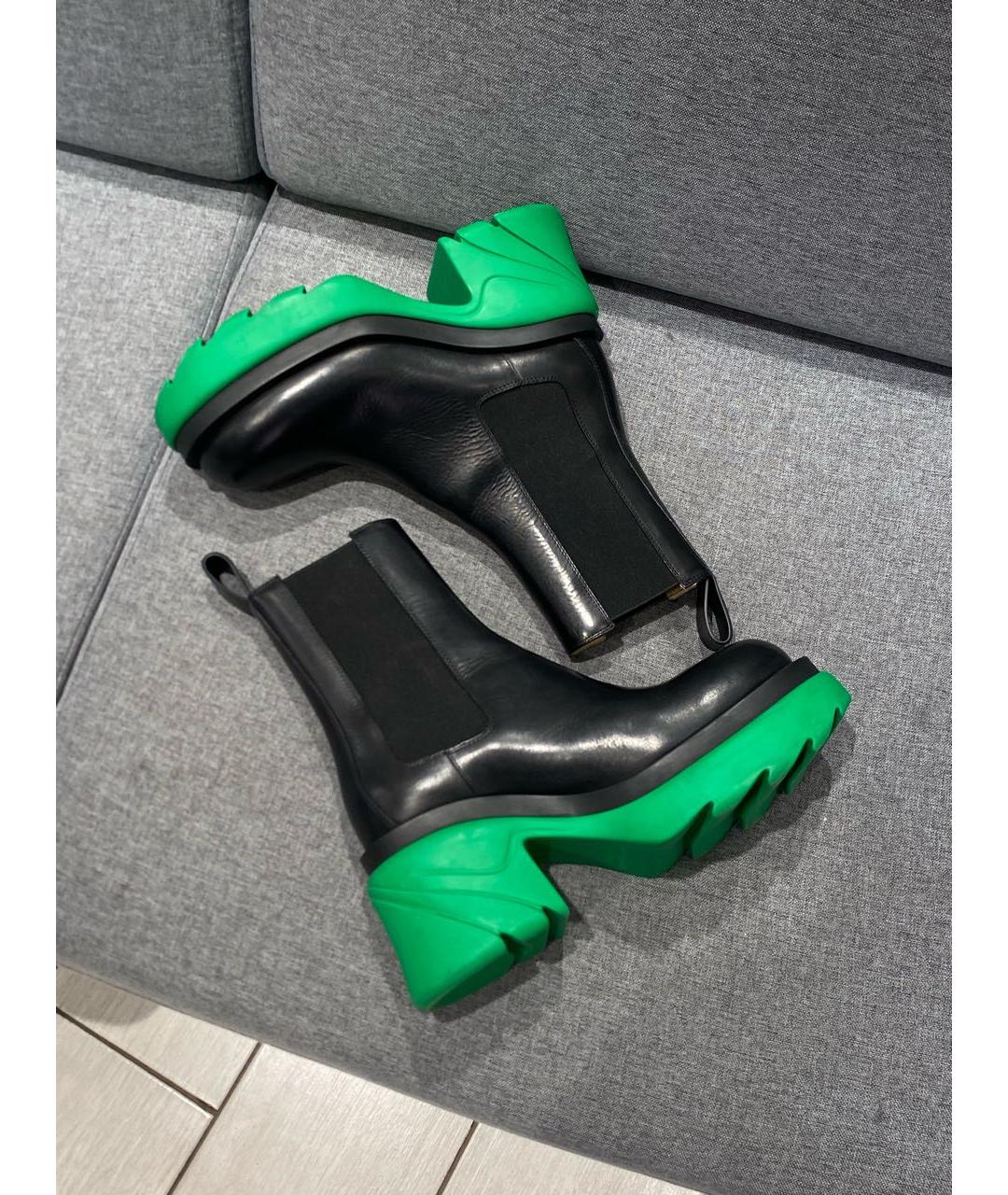 BOTTEGA VENETA Черные кожаные ботильоны, фото 4