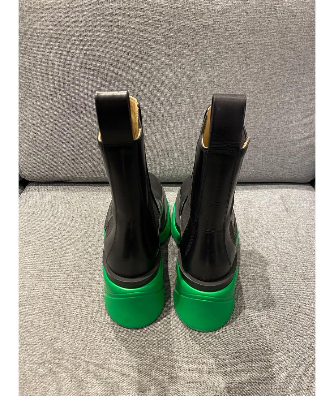 BOTTEGA VENETA Черные кожаные ботильоны, фото 5