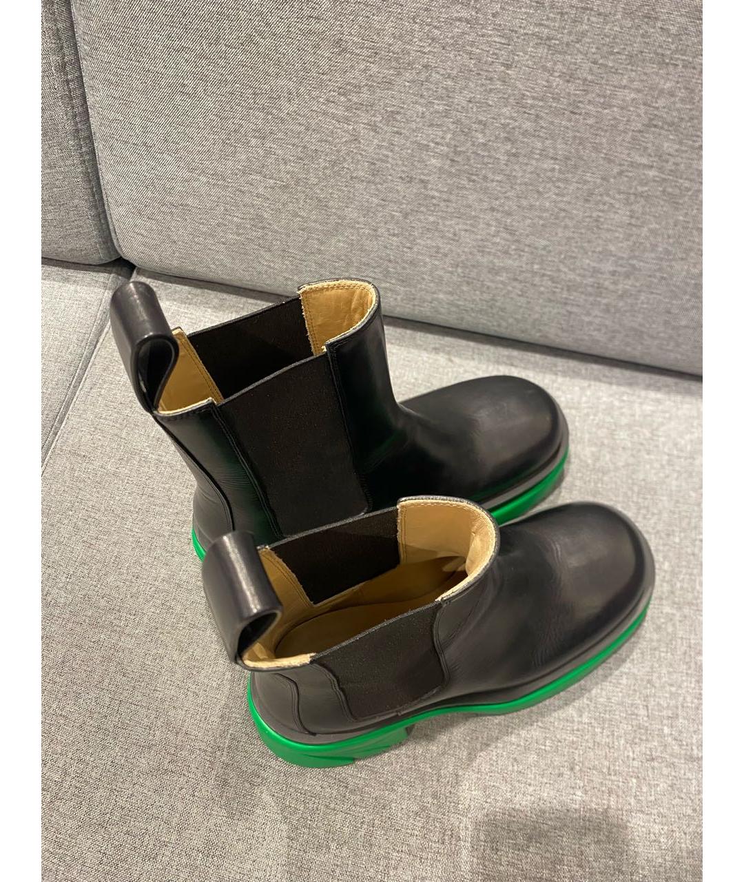 BOTTEGA VENETA Черные кожаные ботильоны, фото 6