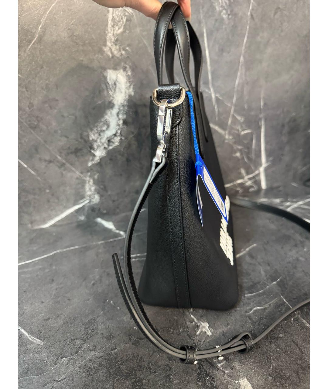 KARL LAGERFELD Черная сумка с короткими ручками из искусственной кожи, фото 2