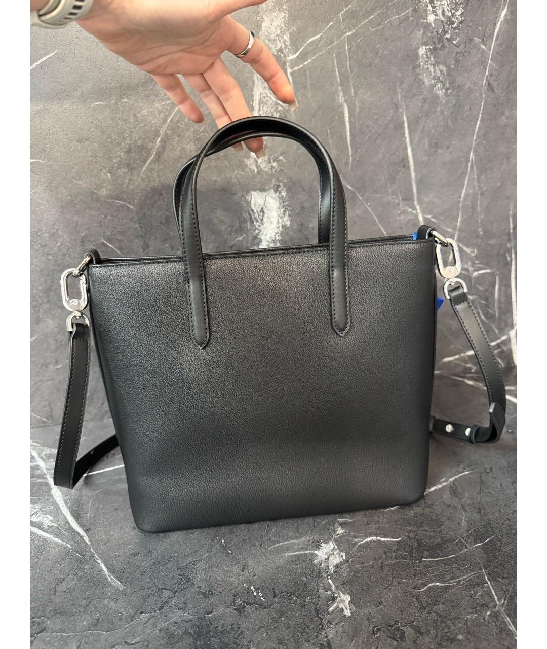 KARL LAGERFELD Черная сумка с короткими ручками из искусственной кожи, фото 3