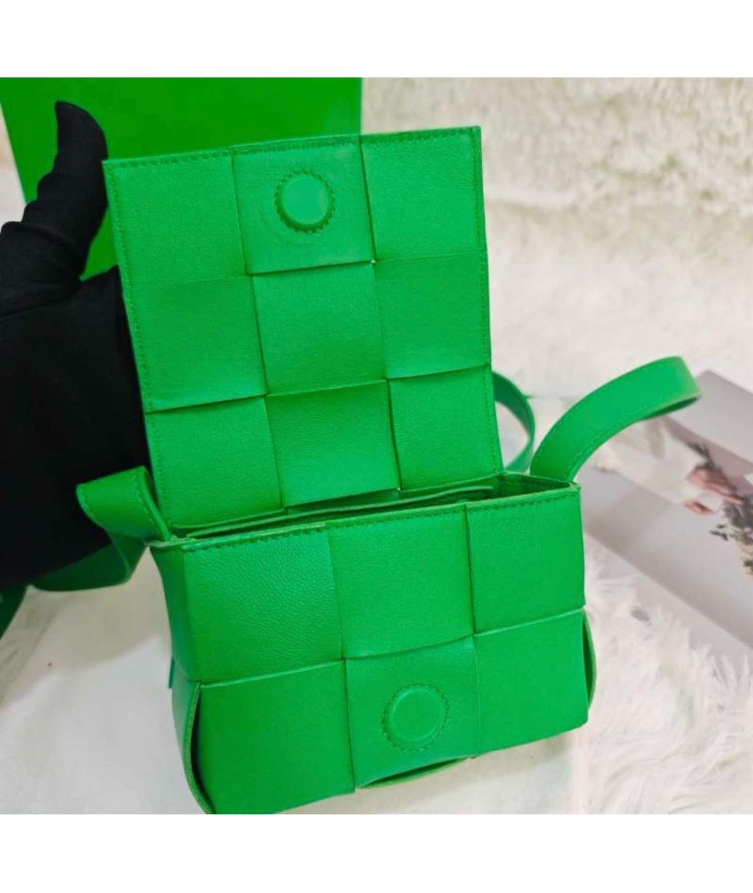 BOTTEGA VENETA Зеленая кожаная сумка через плечо, фото 7