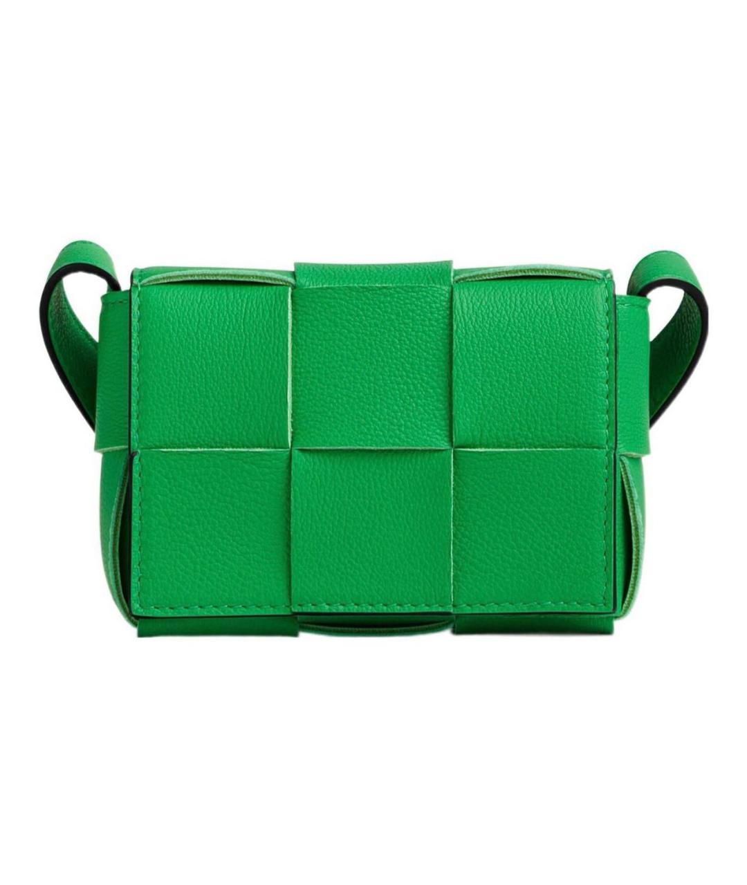 BOTTEGA VENETA Зеленая кожаная сумка через плечо, фото 1